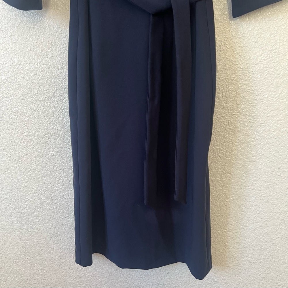 Black Halo Madeline sheath  3/4 sleeves Navy Blue dress 8 - Picture 7 of 11